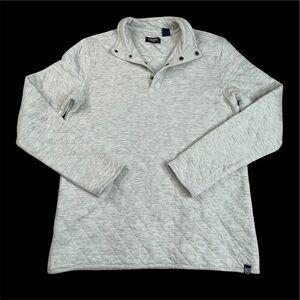 Chaps Men’s Quilted Pullover Mock Neck 1/4 Snap Buttons Mid Weight Small